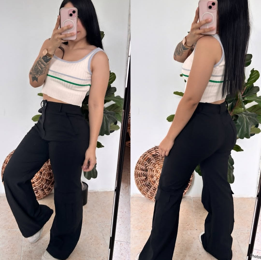 Pantalon Cargo Elasticado🇨🇴